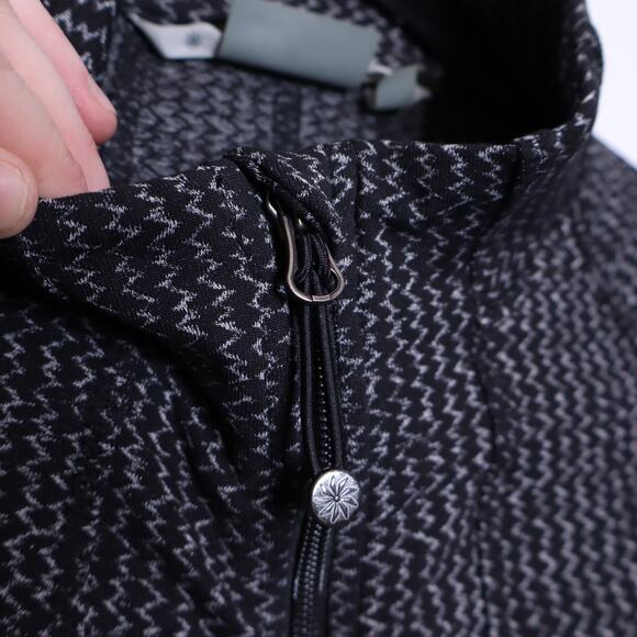 ATHLETA Heartbeat Hope Jacket Black Zigzag Full Zip Stretch Active Women's M - Picture 8 of 14